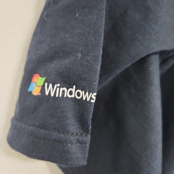 Microsoft Windows Server Unleashed T-Shirt Mens Size L Shirt Black Robot RARE - Picture 5 of 5